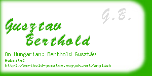 gusztav berthold business card