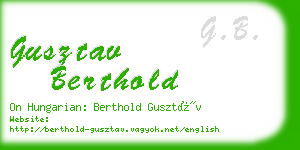 gusztav berthold business card